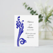 Cosmopolitische bloei en krullen RSVP Kaart (Staand voorkant)