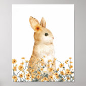 Cosmos Bunny Flower Woodland kwekerij Decor Poster (Voorkant)