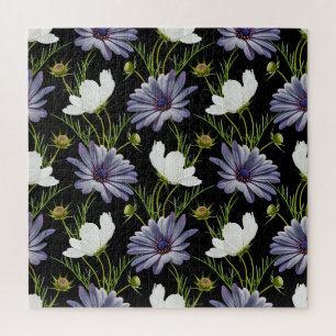Cosmos Daisy Bloemen Naadloze Collage Legpuzzel