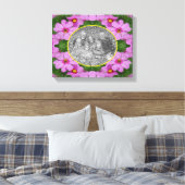 Cosmos Daisy Flowers Creëer Uw Eigen Foto Canvas Afdruk (Insitu (Slaapkamer))