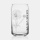 Cosmos de fleur de naissance d'octobre avec nom pe (Recto)