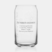 Cosmos de fleur de naissance d'octobre avec nom pe (Verso)