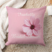 Cosmos Floral Rose Pâle Coussin de Mariage Sur Mes (Couverture)