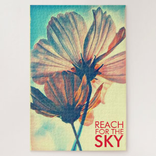 Cosmos Flower Reach for the Sky Quote Legpuzzel