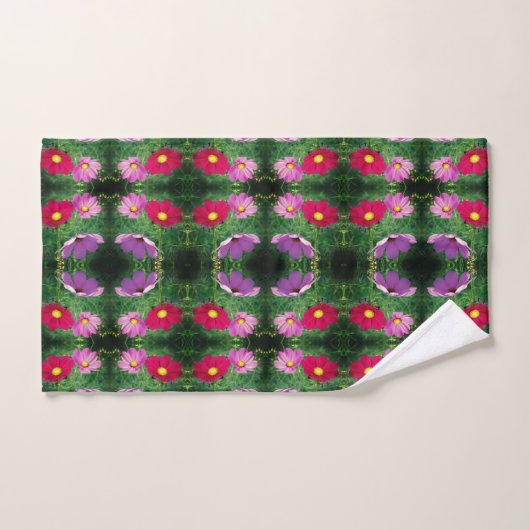 Cosmos Flower Trio Abstract Bad Handdoek (Handdoek)