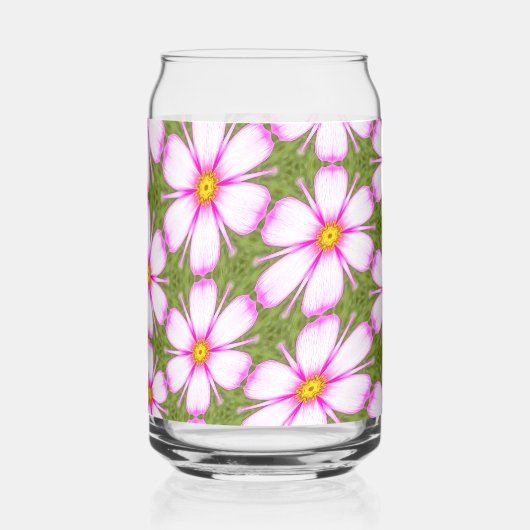 Cosmos Flowers Pattern Blikvorm Glas (Achterkant)