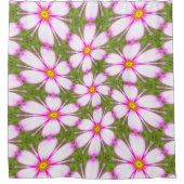 Cosmos Flowers Pattern Douchegordijn (Voorkant)