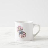Cosmos Flowers Pattern Espresso Kop (Rechts)