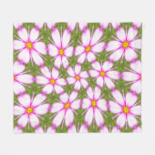 Cosmos Flowers Pattern Fleece Deken (Voorkant (Horizontaal))