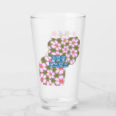 Cosmos Flowers Pattern Glas (Achterkant)