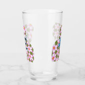 Cosmos Flowers Pattern Glas (Links)
