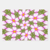 Cosmos Flowers Pattern Inpakpapier Vel (Voorkant)