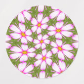 Cosmos Flowers Pattern Labels (Design 2)