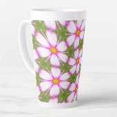 Cosmos Flowers Pattern Latte Mok (Linkerhoek)