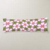 Cosmos Flowers Pattern Lichaamskussen (Voorkant)