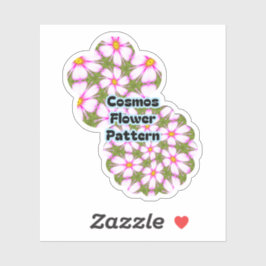 Cosmos Flowers Pattern Sticker