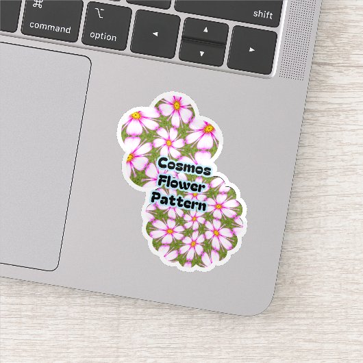 Cosmos Flowers Pattern Sticker (Detail)
