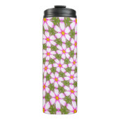 Cosmos Flowers Pattern Thermosbeker (Voorkant)
