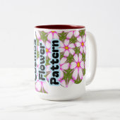 Cosmos Flowers Pattern Tweekleurige Koffiemok (Voorkant rechts)