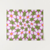 Cosmos Flowers Pattern Wandkleed (Voorkant (horizontaal))