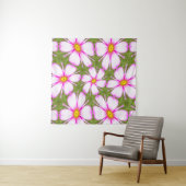 Cosmos Flowers Pattern Wandkleed (In Situ (horizontaal))