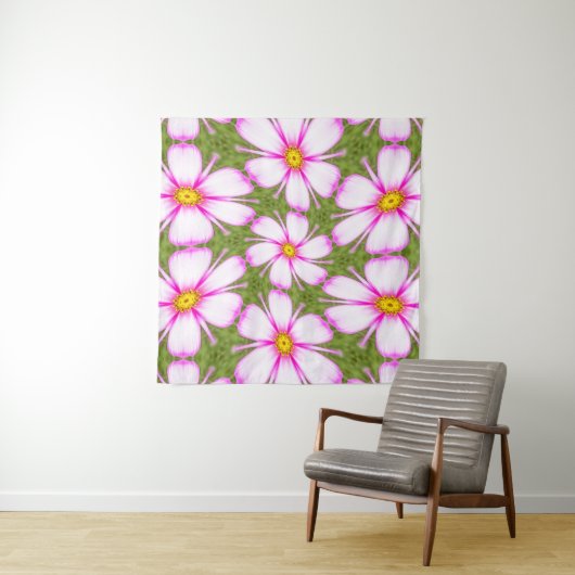 Cosmos Flowers Pattern Wandkleed (In situ)