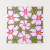 Cosmos Flowers Pattern Wandkleed (Voorkant)