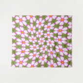 Cosmos Flowers Pattern Wandkleed (Voorkant (horizontaal))