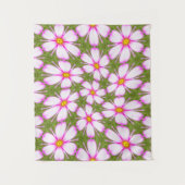 Cosmos Flowers Pattern Wandkleed (Voorkant)