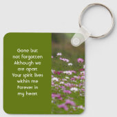 Cosmos Garden Flowers Memorial Keepsake Sleutelhanger (Achterkant)