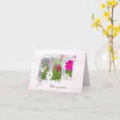 Cosmos Garden Sympathie Kaart (Gele Bloem)