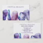 * Cosmos Gemstone Waterverf Universe Gem Crystals Visitekaartje (Voorkant / Achterkant)