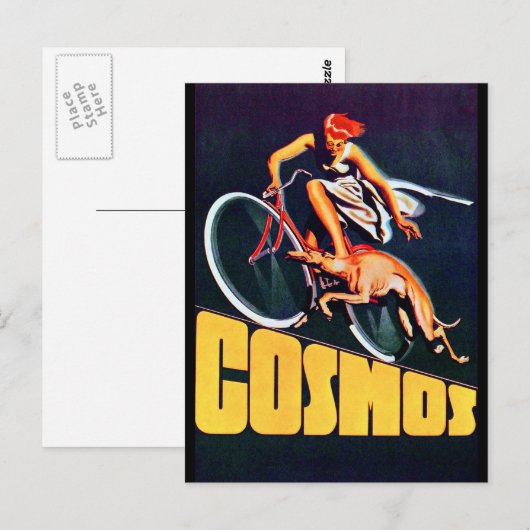 Cosmos Greyhound Bicycle Briefkaart (Voorkant / Achterkant)