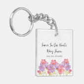 Cosmos Memorial Funeral Photo Keychain (Voorkant Links)