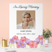 Cosmos Memorial Photo Funeral Acrylic Sign (Mariage)