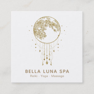 ~ Cosmos Moon Shaman Lunar Gold Vierkante Visitekaartje