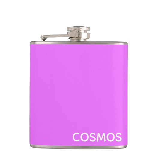 Cosmos paarse kleurnaam heupfles (Voorkant)