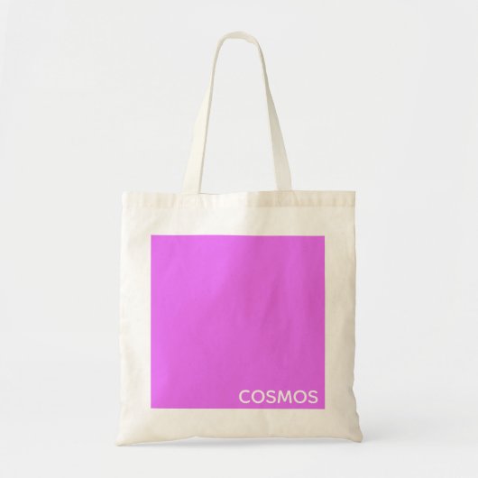 Cosmos paarse kleurnaam tote bag (Voorkant)