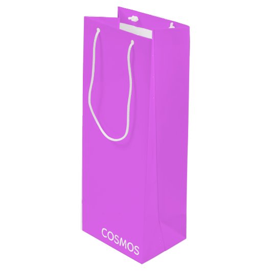 Cosmos paarse kleurnaam wijn cadeautas (Voorkant Gekanteld)
