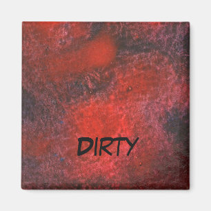 "Cosmos Red" Abstracte afwasmachine Magnet Magneet