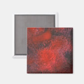 "Cosmos Red" Magnet d'art Abstrait (Recto/Verso)