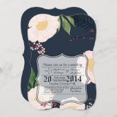 Cosmos rose bébé 5x7 Faire-part de mariage en blan (Devant / Derrière)