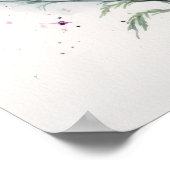 Cosmos rose Fleurs Art Imprimer Poster (Coin)