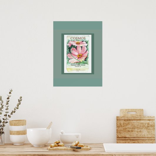 Cosmos Seed Packet Poster (Keuken)