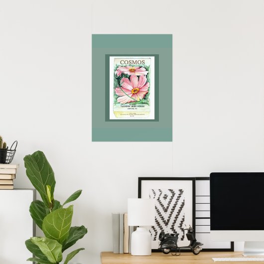 Cosmos Seed Packet Poster (Thuiskantoor)