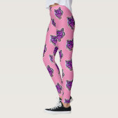 Cosmos Sparkle Winking Cat Cartoon Style Leggings (Links)