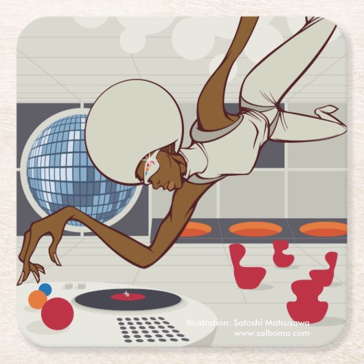 Cosmos Vierkante Kartonnen Onderzetter (Voorkant)