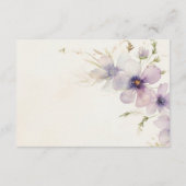 Cosmos waterverf bloemenbruiloft details kaart (Achterkant)