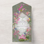 Cosmos Wilderness Wild-Flowers All In One Uitnodiging (Binnen)