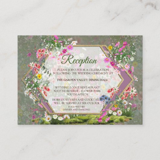 Cosmos Wilderness Wild-Flowers Informatiekaartje (Voorkant)